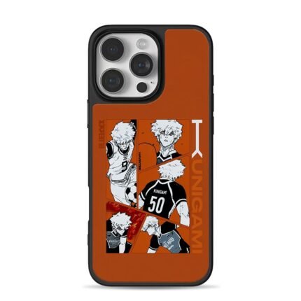 Blue Lock Kunigami soccer anime manga collage orange Phone Case
