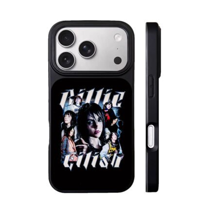 Billie Eilish vintage text portrait collage Phone Case