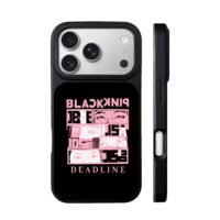 Blackpink kpop pink mirrored text comic eye collage Phone Case
