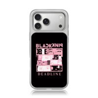 Blackpink kpop pink mirrored text comic eye collage Phone Case
