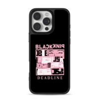 Blackpink kpop pink mirrored text comic eye collage Phone Case