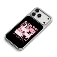Blackpink kpop pink mirrored text comic eye collage Phone Case
