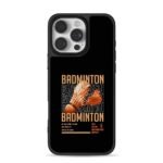 Broken badminton shuttlecock with eat sleep slogan Phone Case