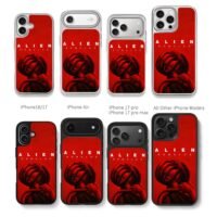 Alien Romulus red horror facehugger movie graphic Phone Case