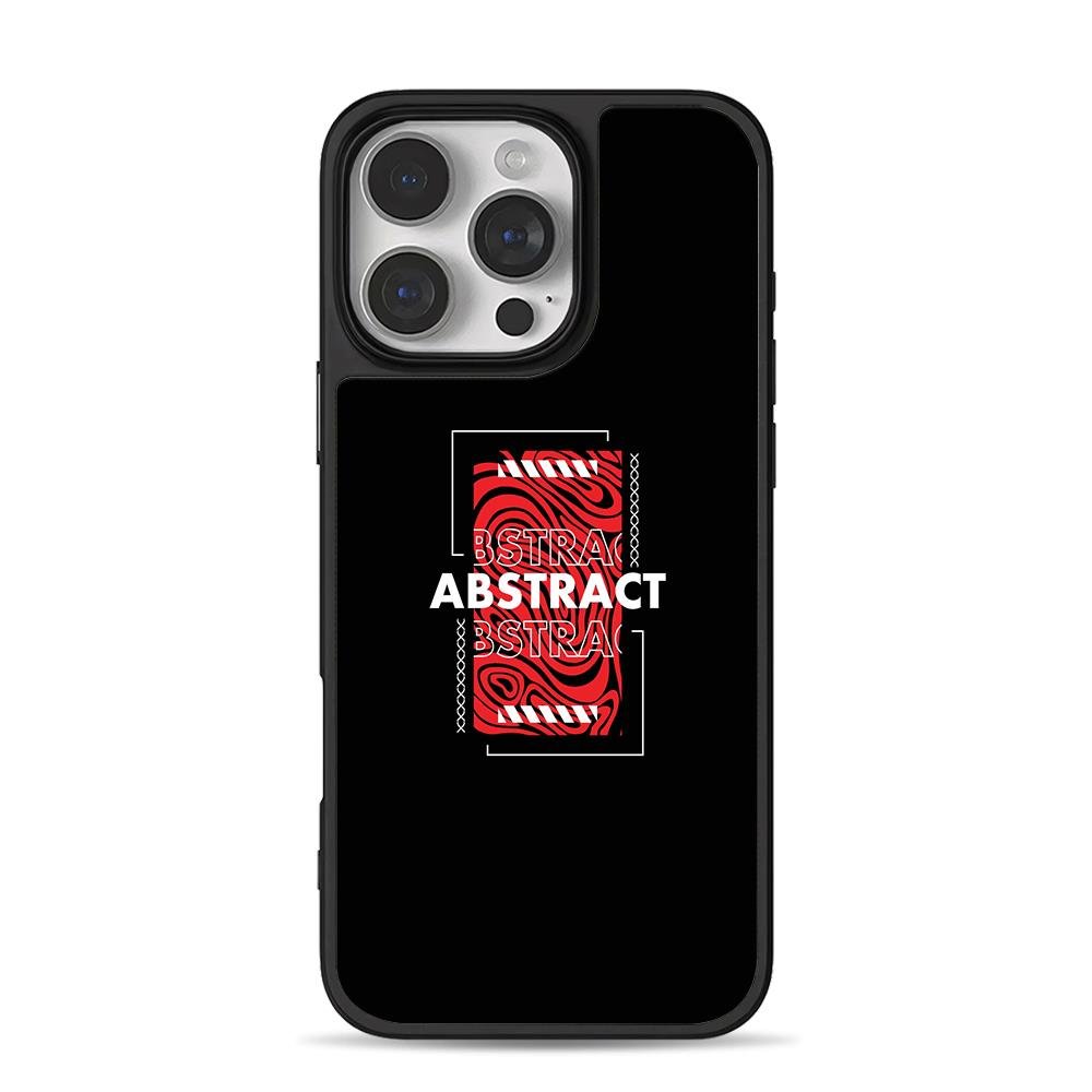 Abstract red swirl warning stripe text framed graphic Phone Case Abstract red swirl warning stripe text framed graphic Phone Case