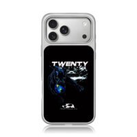 Black panther grips Earth with Twenty Studios logo Phone Case