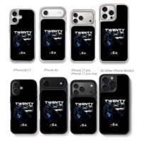 Black panther grips Earth with Twenty Studios logo Phone Case