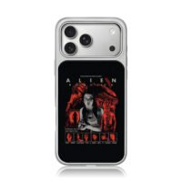 Alien Romulus horror poster with xenomorph and cast Phone Case