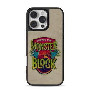 Beware The Monster Block retro basketball monster hands Phone Case