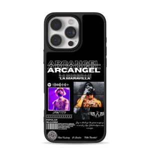 Arcangel photos text logos Spotify code design Phone Case