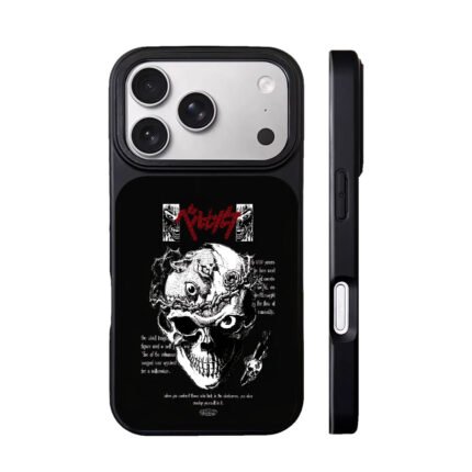 Berserk Skull Knight gothic metal skull art print Phone Case