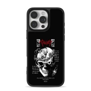 Berserk Skull Knight gothic metal skull art print Phone Case