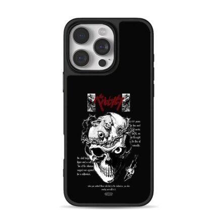 Berserk Skull Knight gothic metal skull art print Phone Case