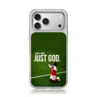 Arsenal player kneeling with not me just god text Phone Case