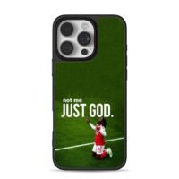 Arsenal player kneeling with not me just god text Phone Case