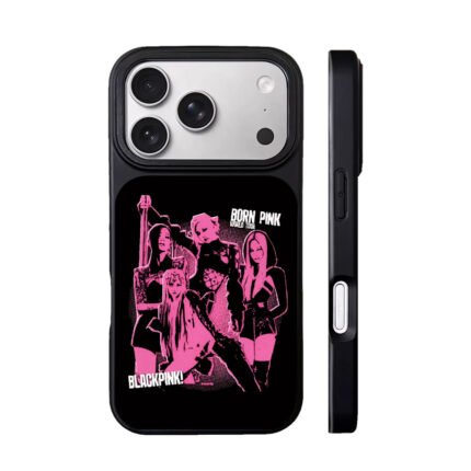 Blackpink Born Pink World Tour pink halftone group print Phone Case