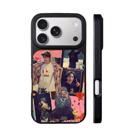 BTS J-Hope kpop retro photo collage with cute stickers Phone Case