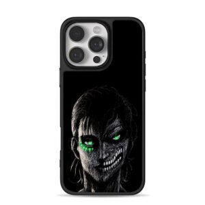 AOT Eren Yeager Titan glowing green eyes sketch Phone Case