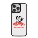 Cartoon Verdy rabbit making peace sign with Harajuku day text Phone Case
