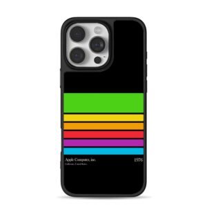 1976 Apple Computer rainbow stripes vintage art Phone Case