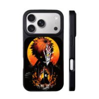 Bleach Ichigo half hollow mask blood moon art Phone Case