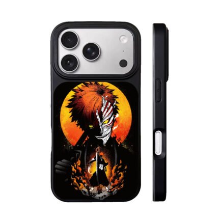 Bleach Ichigo half hollow mask blood moon art Phone Case