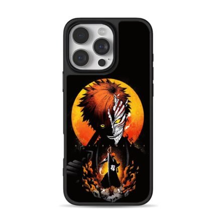 Bleach Ichigo half hollow mask blood moon art Phone Case