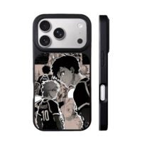 Blue Lock Isagi Kaiser soccer manga collage Phone Case