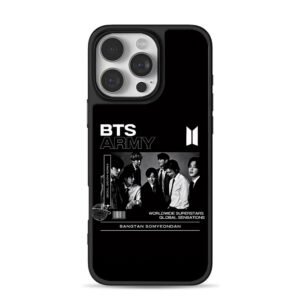 BTS ARMY seven-member K-pop group photo with their official logo Phone Case