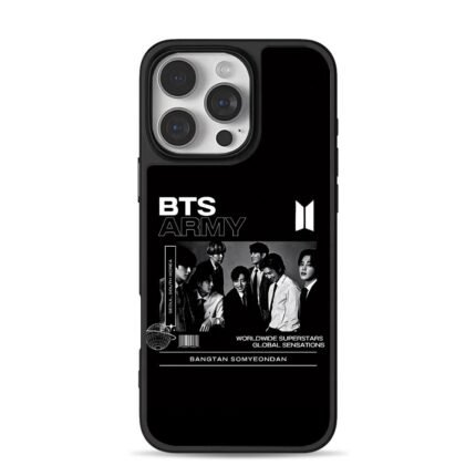 BTS ARMY seven-member K-pop group photo with their official logo Phone Case