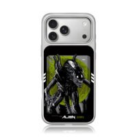 Alien Xenomorph green moon background ALIEN Japanese text Phone Case