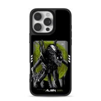Alien Xenomorph green moon background ALIEN Japanese text Phone Case