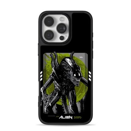 Alien Xenomorph green moon background ALIEN Japanese text Phone Case
