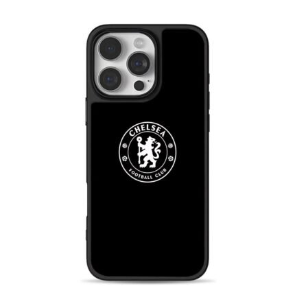 Chelsea Football Club white circular lion logo Phone Case
