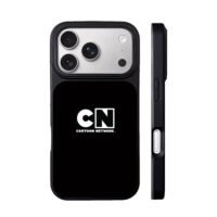 Cartoon Network CN official logo on solid black background Phone Case