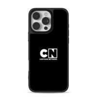 Cartoon Network CN official logo on solid black background Phone Case