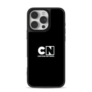 Cartoon Network CN official logo on solid black background Phone Case