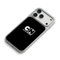Cartoon Network CN official logo on solid black background Phone Case