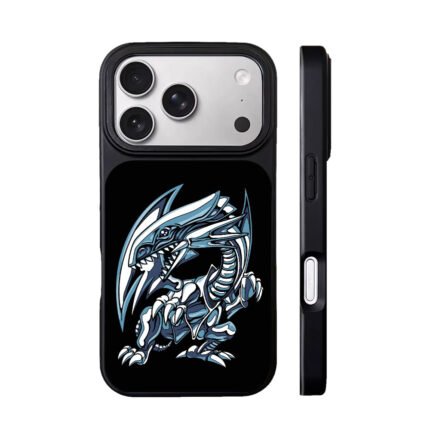 Blue Eyes White Dragon Yu Gi Oh cartoon monster art Phone Case