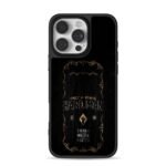 Brave hard man gold frame fist motivational print Phone Case