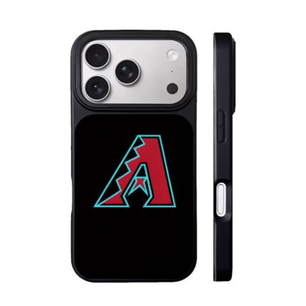 Arizona Diamondbacks MLB stylized A logo red with teal border Phone Case