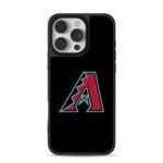 Arizona Diamondbacks MLB stylized A logo red with teal border Phone Case