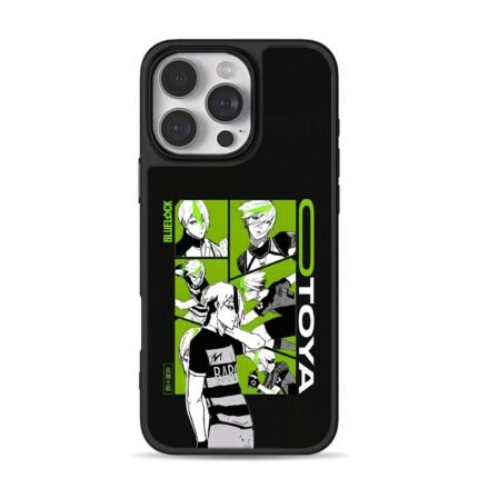 Blue Lock Otoya soccer anime manga panels green black art Phone Case