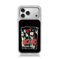 ACDC Highway to Hell retro rock band group poster Phone Case