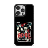 ACDC Highway to Hell retro rock band group poster Phone Case