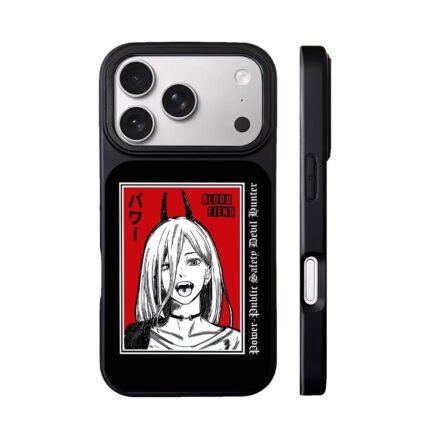 Chainsaw Man Power blood fiend horned anime girl artwork Phone Case