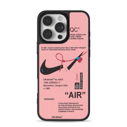 Broken Nike Swoosh OffWhite Air Jordan pink sneaker Phone Case