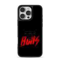 Chicago Bulls logo black bull head with red Bulls text Phone Case