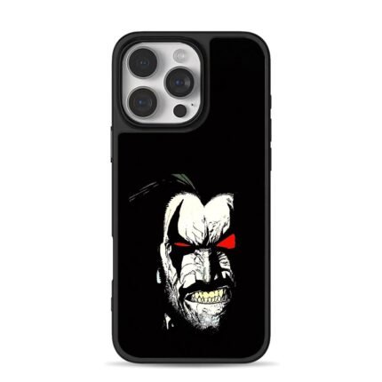 Angry snarling Lobo DC comic face red eyes Phone Case