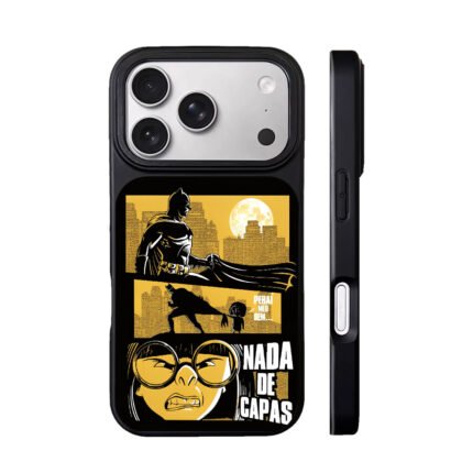 Batman no capes parody comic strip glasses girl Phone Case